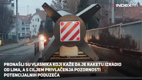 Ovako izgleda famozna raketa koju je neki čovjek vozio po Zagrebu