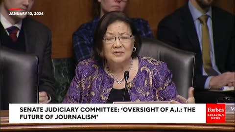 Mazie Hirono Demands Licensing System In AI Technology- They Should Get Some Kind Of Compensation