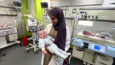 Gaza war separates parents from newborn baby