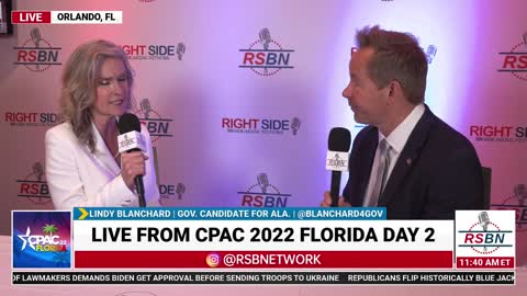 Alabama Governor Candidate Lindy Blanchard Interview with RSBN's own Brian Glenn at CPAC 2022 in FL