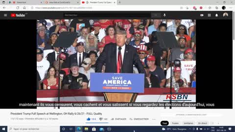 Discours intégral de TRUMP avec sous-titre en français 26 Juin 2021