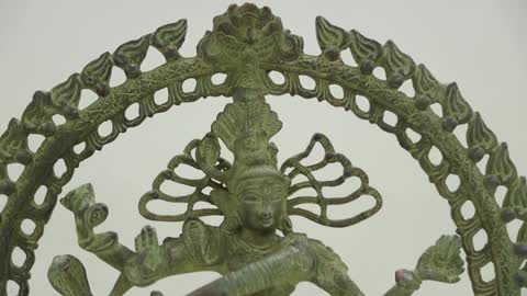 20" Antiquated Nataraja In Brass | Handmade | Made In India | Exotic India Art