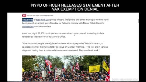 NYPD Officer exposes the discriminatory process to appeal vax mandate