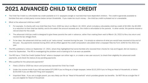 2021 Advanced Child Tax Credit Basics - Are You Missing Your September Payment?