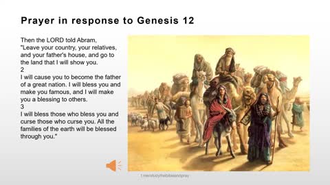 Prayer in response to Genesis 12