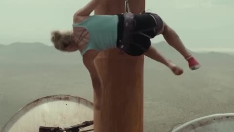 A woman fall s from A 2000 hight tower🗼 movie recap short #short#video