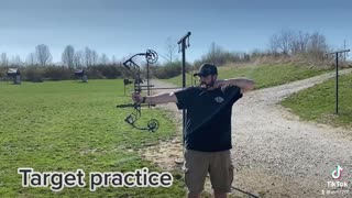 Archery range target shoot