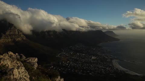 Awesome Time Lapse Video of an Island Scenery Under White Clouds