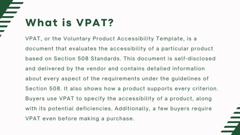 VPAT testing and its significance