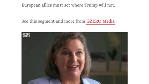 2018 Victoria Nuland: President Trump Challenging the Global Order of Liberalism from the Top.