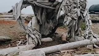 Artist Creates Stunning Driftwood Sculpture