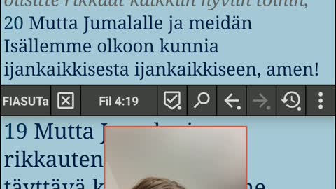 Eräs Sanan palvelijan rukous. Raamatun paikkojen keräys Android Mybible ohjelmassa. Mybible ohje.