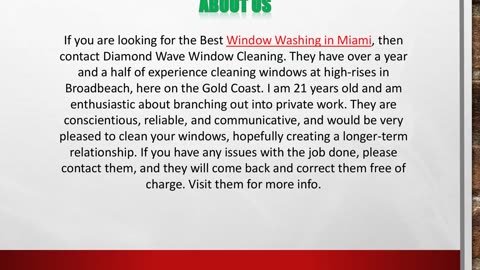 Window Washing in Miami