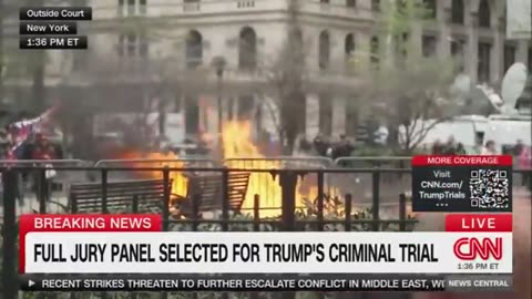 Man sets himself on fire during Trump trial - April 19th, 2024