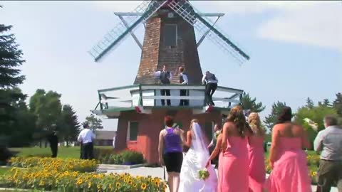 Man Gets Hit By A Windmill At Wedding