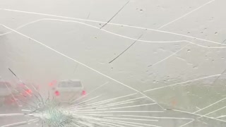 Hail Storm Wreaks Havoc on Highway