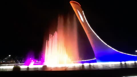 Amazing fountains in Olympic park, Sochi