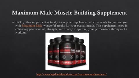 Maximum Male Muscle Building Supplement