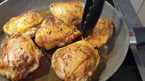 Simple Pan Fry Roasted Chicken