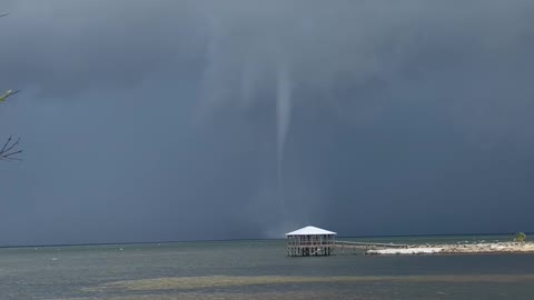 Waterspout Form During Build Up to Hurricane Ian