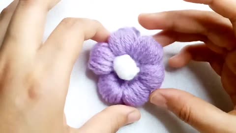 Puff puff crochet flower