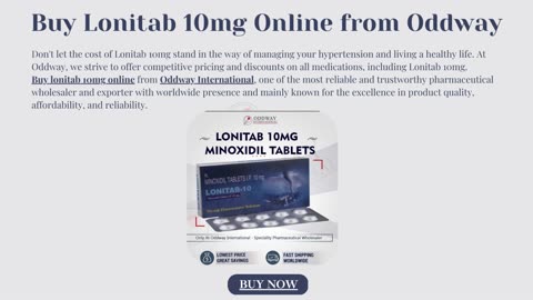 Regulate Your Blood Pressure with Lonitab 10mg Tablet