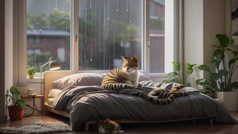The sound of rain on the window with thunder soundsㅣHeavy rain for sleep, study, and relaxation