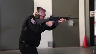 Police and Gun Controllers demonstrate firearm skill