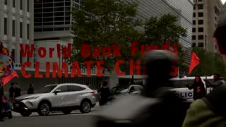 Climate activists in Washington protest World Bank