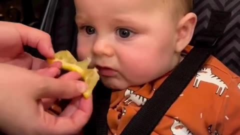 Babies reaction for lemon 🍋| funny baby video 2023