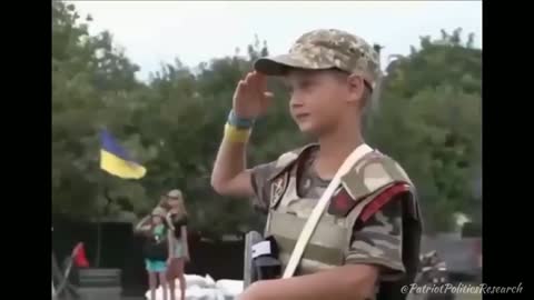 Nazi Salute by Ukrainian children inadvertently caught by French Media reporting on the Ukraine War