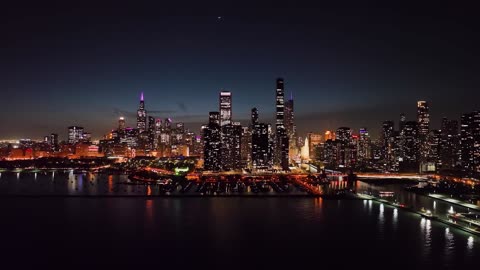 Chicago Smooth Jazz | 4K Aerial Drone City Visuals | Instrumental Music | Relax Chill