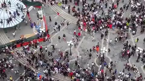 NYPD is currently responding to a significant gathering of teenagers outside Union Square Park