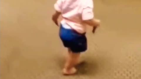 baby_runs_into_wall_🧱_learning_to_walk_😂_#shorts_#cutebaby_#Viralvideo