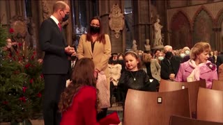 British royals attend Westminister Abbey Christmas service