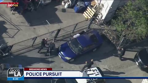 Man hides from cops after car chase