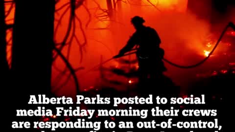Crews are responding to a wildfire that's ablaze in Kananaskis Country