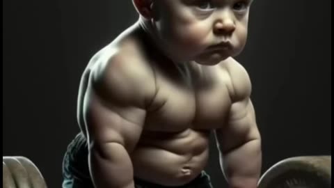 Amazing bodybuilding baby 🍼