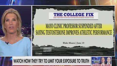 Laura Ingraham on Mayo Clinic prof suspended after saying testosterone improves athletic performance
