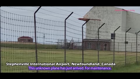 Plane at Stephenville International Airport Newfoundland Canada June 3