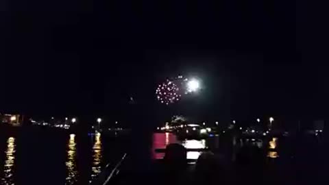 Fireworks over the river