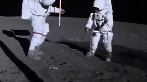 Niel Armstrong's moon landing short video