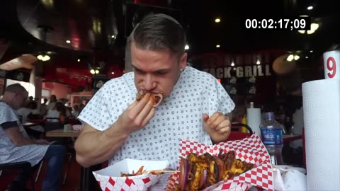 20,000 CALORIE BURGER CHALLENGE! THE WORLDS UNHEALTHIEST BURGER! Heart Attack Grill in Las Vegas!