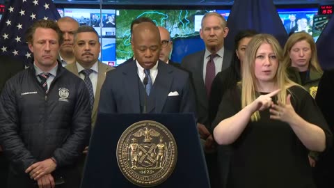Mayor Eric Adams Holds Briefing to Discuss Earthquake Felt in Greater New York City Area