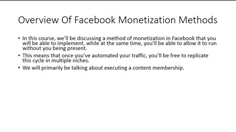 Facebook Monetization Secrets Free Video 1