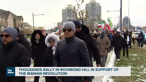 Iran Solidarity Rally held in Richmond Hill