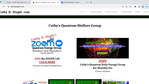 Cathy D. Slaght's Quantum Energy Group Zoom Call 3 9 2023