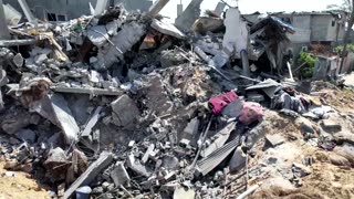 Drone footage shows destruction in Gaza