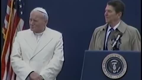 President Reagans and Pope John Paul II Remarks at their Arrival in Alaska on May 2 1984_360p