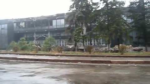 Videotagebuch Donezk 2014 (15) - Schäden im Stadtzentrum von Donezk (ReUpload)